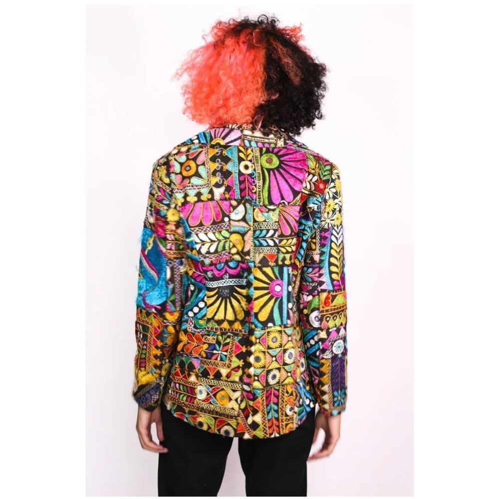 New Free People x Momo New York Frida Vintage Patchwork Blazer Jacket XS - Picture 2 of 5